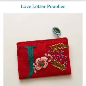 NWT Jenny Krauss J letter pouch